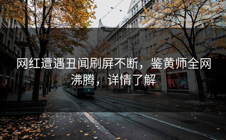 网红遭遇丑闻刷屏不断，鉴黄师全网沸腾，详情了解