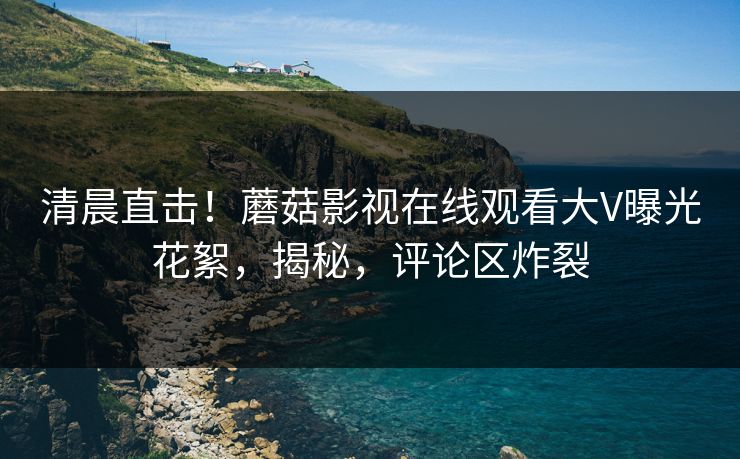清晨直击!蘑菇影视在线观看大V曝光花絮,揭秘,评论区炸裂
